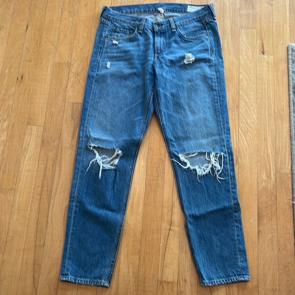 Rag & Bone Moss with Holes Womens jeans